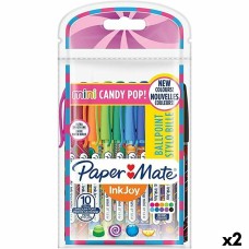 Set of Biros Paper Mate Mini Candy Pop Multicolour 1 mm (2 Units)