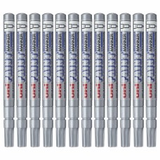 Rotulador permanente Uni-Ball Paint PX-21L Plateado 12 Piezas