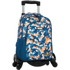 Mochila Escolar con Ruedas Fortnite Azul Camuflaje 42 x 32 x 20 cm