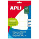 Etiquetas adhesivas Apli Blanco 10 Hojas 31 x 100 mm (10 Unidades)