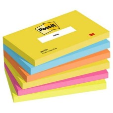 Notas Adhesivas Post-it ENERGETIC Multicolor 7,6 X 12,7 cm 6 Piezas 76 x 127 mm