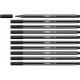 Felt-tip pens Stabilo Pen 68 Black (10 Pieces)