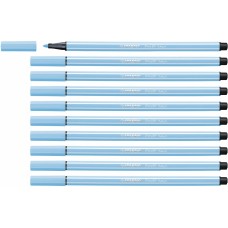 Felt-tip pens Stabilo Pen 68 Fluorescent Blue (10 Pieces)