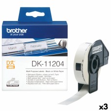 Rollo de Etiquetas Brother DK-11204 17 x 54 mm (3 Unidades)