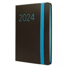 Diary Finocam Flexi 2024 Black 11,8 x 16,8 cm