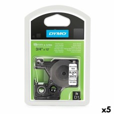 Cinta de transferencia térmica Dymo D1 16958 Blanco Negro 19 mm x 3,5 m (5 Unidades)