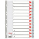 Seperators Esselte Numbered Grey A4 12 Sheets (10 Units)