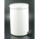 Papelera con Pedal Blanco Acero Inoxidable Redondo 12 L