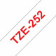 Cinta Laminada para Rotuladoras Brother TZE-252 Rojo/Blanco 24 mm