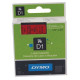 Cinta Laminada para Rotuladoras Dymo D1 45017 12 mm LabelManager™ Rojo Negro (5 Unidades)
