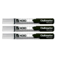 Liquid chalk marker Nobo White (3 Pieces)