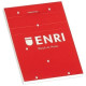 Bloc de Notas ENRI Rojo A6 80 Hojas 4 mm (10 Unidades)