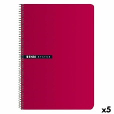 Cuaderno ENRI Rojo 21,5 x 15,5 cm (5 Unidades)