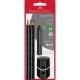 Set de Lápices Faber-Castell Negro (5 Unidades) (10 Unidades)