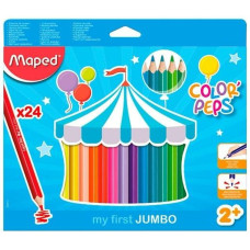 Colouring pencils Maped Colour'Peps Jumbo Multicolour 24 Pieces