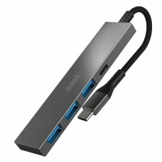 Hub USB Nilox Hubs USB-C x 4 Negro