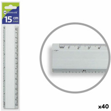 Ruler Bismark Silver Aluminium 15 cm (40 Units)