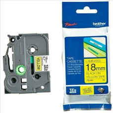 Cinta Laminada para Rotuladoras Brother TZeS641 18 mm x 8 m Negro/Amarillo