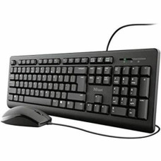 Teclado y Ratón Trust TKM-250 Negro Qwerty Español