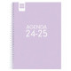 Diary Finocam Cool Lilac Quarto 15,5 x 21,2 cm 2024-2025