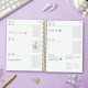 Diary Finocam 4º SVH Purple Multicolour Quarto 15,5 x 21,2 cm 2024-2025