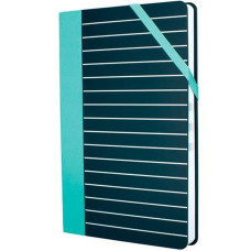 Libreta Milan STRIPE Negro Verde 21 x 14,6 x 1,6 cm