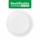 Set de platos reutilizables Maxi Products Blanco Plástico 100 Piezas