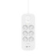 Regleta Enchufes 6 Tomas con Interruptor Belkin Connect SRB002VF2M Blanco