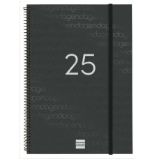 Agenda Finocam YEAR Negro A4 21 x 29,7 cm 2025