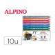 Set of Felt Tip Pens Alpino Multicolour Metallic 10 Units