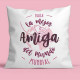 Cojín Roymart PARA LA MEJOR AMIGA DEL MUNDO Blanco Rosa 40 x 40 cm