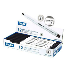 Felt-tip pens Milan Whiteboard Black (12 Units)