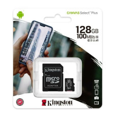 Micro SD Memory Card with Adaptor Kingston Canvas Select Plus exFAT 128 GB