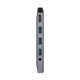 USB Hub Aisens ASUC-9P001-GR Black Grey 100 W