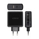 Cargador USB Pared Aisens PD 3.0 USB-C 57 W Negro
