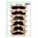 Set de bigotes postizos My Other Me Talla única Negro 6 Piezas