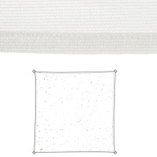 Shade Sails Awning 3 x 3 m White Polyethylene 300 x 300 x 0,5 cm