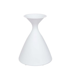 Base   Nadia Mesa Blanco Aluminio 56 x 56 x 75 cm