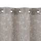 Cortina Gris Flores 140 x 260 cm