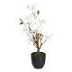 Decorative Plant Polyester Polyethylene Iron 30 x 30 x 60 cm Magnolia