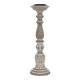 Candle Holder White Natural Iron Mango wood 14 x 14 x 45,72 cm