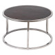Juego de 2 mesas Marrón Plateado 75 x 75 x 41 cm (2 Unidades)
