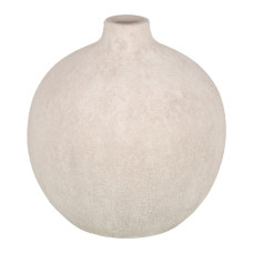 Vase Cream Ceramic Sand 22 x 22 x 25 cm