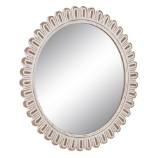 Wall mirror White Crystal Mango wood 73 x 2 x 73 cm