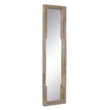 Dressing Mirror White Natural Crystal Mango wood MDF Wood Vertical 48,26 x 7 x 183 cm