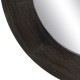 Wall mirror Dark brown Crystal Mango wood MDF Wood Vertical Circular 122 x 3,8 x 122 cm