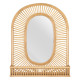 Wall mirror Beige Crystal Rattan 61 x 15 x 76 cm