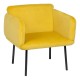 Armchair Yellow Black 100 % polyester 76 x 64 x 77 cm