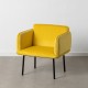 Armchair Yellow Black 100 % polyester 76 x 64 x 77 cm