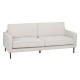 3-Seater Sofa 213 x 87 x 90 cm White Metal